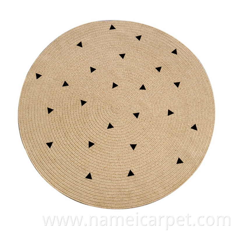 Eco-friendly Jute round baby child kids play mat